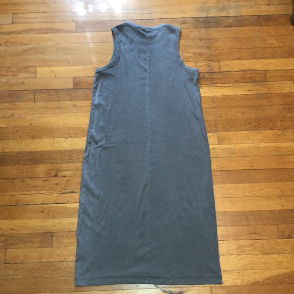 H&M The Ribbed Midi Dress in Grey, size Medium - Picture 15 of 16